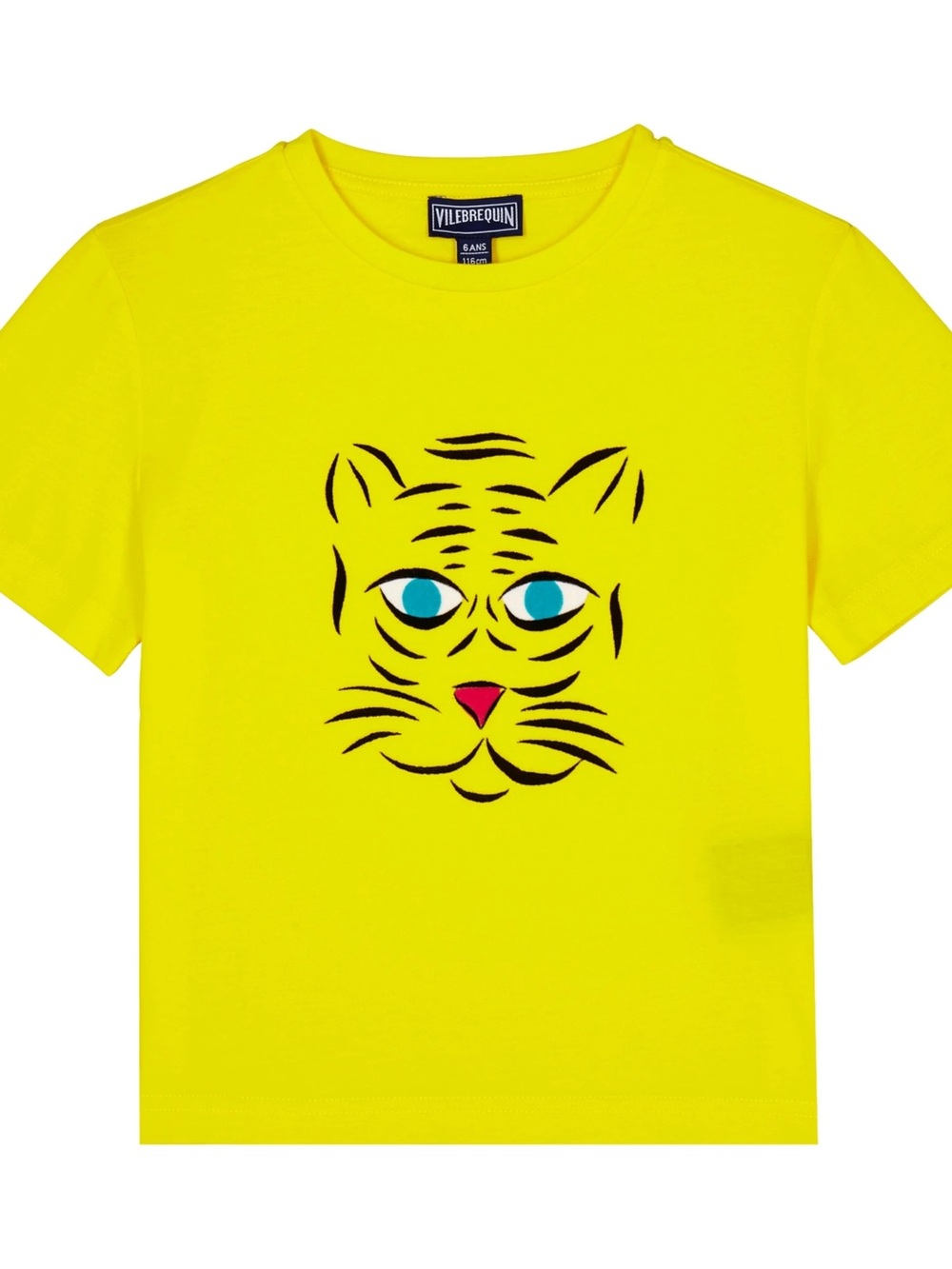 Vilebrequin Bright Yellow Tee with Tiger Face
